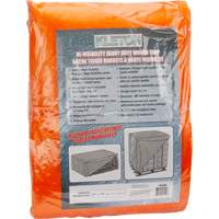 High-Visibility Heavy-Duty Woven Tarp, Polyethylene, Green/Orange, 16' x 20' x 12 mils Distribution Jean Lapalme