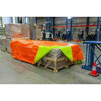 High-Visibility Heavy-Duty Woven Tarp, Polyethylene, Green/Orange, 16' x 20' x 12 mils Distribution Jean Lapalme