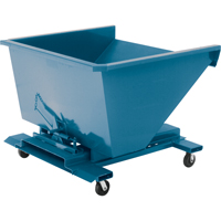 Self-Dumping Hopper, Steel, 1/2 cu.yd., Blue Distribution Jean Lapalme