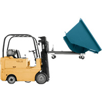 Self-Dumping Hopper, Steel, 1/2 cu.yd., Blue Distribution Jean Lapalme