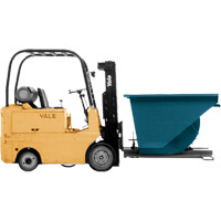Self-Dumping Hopper, Steel, 3/4 cu.yd., Blue Distribution Jean Lapalme