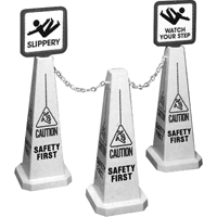 C&ocirc;nes de d&eacute;viation Lamba  Caution , Anglais avec pictogramme Distribution Jean Lapalme