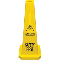 C&ocirc;nes de d&eacute;viation  Safety First , Anglais avec pictogramme Distribution Jean Lapalme
