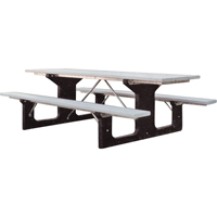 Recycled Plastic Picnic Tables, 6' L x 61-1/2" W, Grey Distribution Jean Lapalme