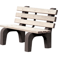Park Benches, Recycled Plastic, 72" L x 25" W x 31" H, Grey Distribution Jean Lapalme