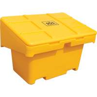 Contenants pour sel & sable SOS, Avec Moraillon, 42" x 29" x 30", 11 pi³, Jaune Distribution Jean Lapalme