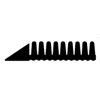 Mat-A-Dor Mat, Rubber, Scraper Type, Finger Tip Style Pattern, 3' x 6', Black Distribution Jean Lapalme