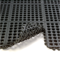 24/Seven&reg; Matting, Rubber, 3' W x 3' L, 5/8" Thick, Black Distribution Jean Lapalme