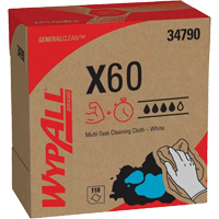 Chiffons X60 WypAll, Tout usage, 16-3/4" lo x 8-3/8" la Distribution Jean Lapalme