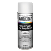 Industrial Work Day Paint, White, Gloss, 10 oz., Aerosol Can Distribution Jean Lapalme