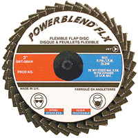 POWERBLEND FLX Roll-on Flap Disc, 2" x Type R, Z40 Grit, Zirconia Alumina Distribution Jean Lapalme