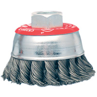 Brosse boisseau &agrave; fils li&eacute;s et nou&eacute;s &agrave; haute performance, 3" dia. x 10mm x 1,25" arbre Distribution Jean Lapalme