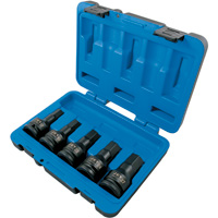 Metric Impact Bit Socket Set, Hex, 3/4" Drive, 5 Pcs Distribution Jean Lapalme