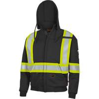 337SF Flame-Resistant Zip Style Hoodie, Men's, Small, Black, 22 cal/cm² Distribution Jean Lapalme
