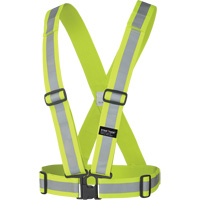 5592 Harnais de s&eacute;curit&eacute; &eacute;lastique, Jaune lime haute visibilit&eacute;, Couleur r&eacute;fl&eacute;chissante Argent, Taille unique Distribution Jean Lapalme