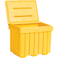 Economy Salt Sand Storage Container, 32" x 23" x 27-1/2", 10 cu. Ft., Yellow Distribution Jean Lapalme