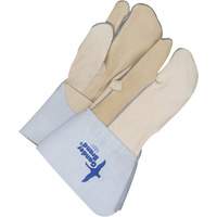 Gants &agrave; trois doigts en cuir, Cuir fleur de vache, Taille 11 Distribution Jean Lapalme