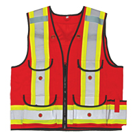 Veste de s&eacute;curit&eacute; pour apenteur All-Trades 1000D, Rouge, Grand, Polyester Distribution Jean Lapalme