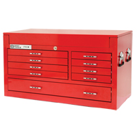 PRO+ Series Top Chest, 42" W, 9 Drawers, Red Distribution Jean Lapalme