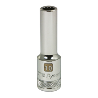 Douille m&eacute;trique, 10 mm, Prise 1/2", 12 pans, Profond Distribution Jean Lapalme