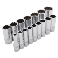 Jeu de douilles SAE, 16 Mcx, Prise de 1/2", Profond Distribution Jean Lapalme