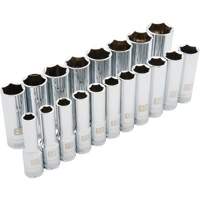 Jeu de douilles m&eacute;triques, 19 Mcx, Prise de 1/2", Profond Distribution Jean Lapalme