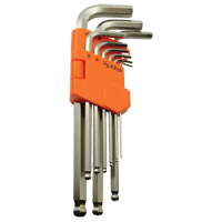 Ball End Hex Key Set, 9 Pcs., Metric Distribution Jean Lapalme