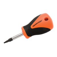 Square Recess Stubby Screwdriver, #1 Tip, Round, 3-4/5" L, Plastic/Wood/Cushion Grip Handle Distribution Jean Lapalme