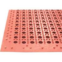 Competitor Series Mats, Slotted, 3' x 5' x 7/8", Orange, Natural Rubber Distribution Jean Lapalme