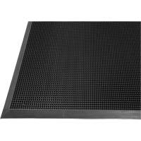 Gritstop Fingermat Matting, Rubber, Scraper Type, Textured Pattern, 2' x 2-2/3', Black Distribution Jean Lapalme