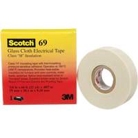 Scotch&reg; Glass Cloth Tape, 19 mm (3/4") W x 20 m (66') L, 7 mils, White Distribution Jean Lapalme