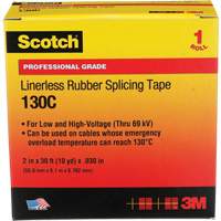 Scotch&reg; Professional Grade Linerless Rubber Splicing Tape, 50.8 mm (2") W x 9 m (30') L, 30 mils, Black Distribution Jean Lapalme