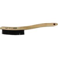 Curved Handle Scratch Brush, Steel, 3 x 19 Wire Rows, 13-3/4" Long Distribution Jean Lapalme