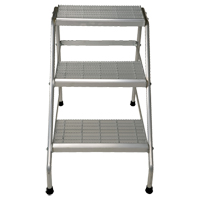 Escabeau en aluminium, 3 marches, 34-9/16" x 22-13/16" x Hauteur 30" Distribution Jean Lapalme