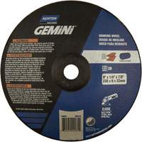 Gemini&reg; Saucer Wheel, 9" x 1/4", 7/8" Arbor, Aluminum Oxide, Type 28 Distribution Jean Lapalme