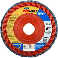 Disques &agrave; lamelles en plastique Red Heat, 4-1/2" x 7/8", Type 27, Grain 40, C&eacute;ramique d'alumine Distribution Jean Lapalme