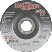 Disque de coupe Z-Tech, 4-1/2" x 0,045", Arbre de 7/8", Type 27, Zirconium, 13 300 Tr/min Distribution Jean Lapalme