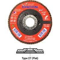 Ovation Flap Disc, 5" x 5/8"-11, Type 27, 36 Grit, Zirconium Distribution Jean Lapalme