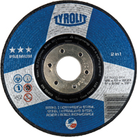 Meule 2-en-1 de premi&egrave;re qualit&eacute;, 4-1/2" x 9/32", Arbre 7/8", Type 27 Distribution Jean Lapalme