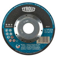 Premium 2 In 1 Thincut Cut-Off Wheel, 4-1/2" x 0.045", 7/8" Arbor, Type 27, Aluminum Oxide, 13300 RPM Distribution Jean Lapalme