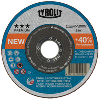 Meule &agrave; tronçonner Cerabond, 5" x 0,045", Arbre de 7/8", Type 1, C&eacute;ramique, 12250 Tr/min Distribution Jean Lapalme