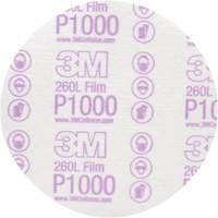 Hookit Finishing Film Disc, 6" Dia., P1000 Grit, Aluminum Oxide, Film Distribution Jean Lapalme