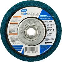 Meule abrasive non tiss&eacute;e &agrave; moyeu d&eacute;port&eacute; Vortez Rapid Blend, 4-1/2" dia., Grain 100-120, Oxyde d'aluminium Distribution Jean Lapalme