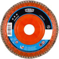 Disque &agrave; lamelles de premi&egrave;re qualit&eacute; LongLife, 4-1/2" x 7/8", Type 27, Grain 120, Zirconium Distribution Jean Lapalme