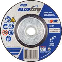 BlueFire&reg; XXL Grinding Wheel, 4-1/2" x 1/4", 5/8" Arbor, Ceramic Alumina, Type 27 Distribution Jean Lapalme