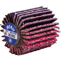 Threaded Mini Flap Wheel, Ceramic Alumina, 40 Grit, 1" x 1" x 1/4"-20 Distribution Jean Lapalme