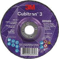 Cubitron 3 Depressed Centre Grinding Wheel, 4" x 1/4", 5/8" Arbor, Ceramic, Type T27 Distribution Jean Lapalme