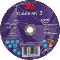 Meule &agrave; tronçonner Cubitron 3, 4" x 1/8", Arbre de 3/8", Type T1, C&eacute;ramique, 21000 Tr/min Distribution Jean Lapalme