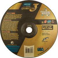 Quantum 3 SG Depressed Center Grinding Wheel, 9" x 1/4", 7/8" Arbor, Type 28, Ceramic, 6600 RPM Distribution Jean Lapalme