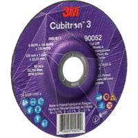 Meule &agrave; tronçonner Cubitron 3, 5" x 0,04", Arbre de 7/8", Type 27, C&eacute;ramique, 60 Tr/min Distribution Jean Lapalme